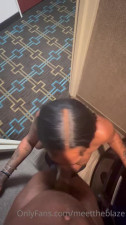 Ebony Tranny Fucked in Hallway