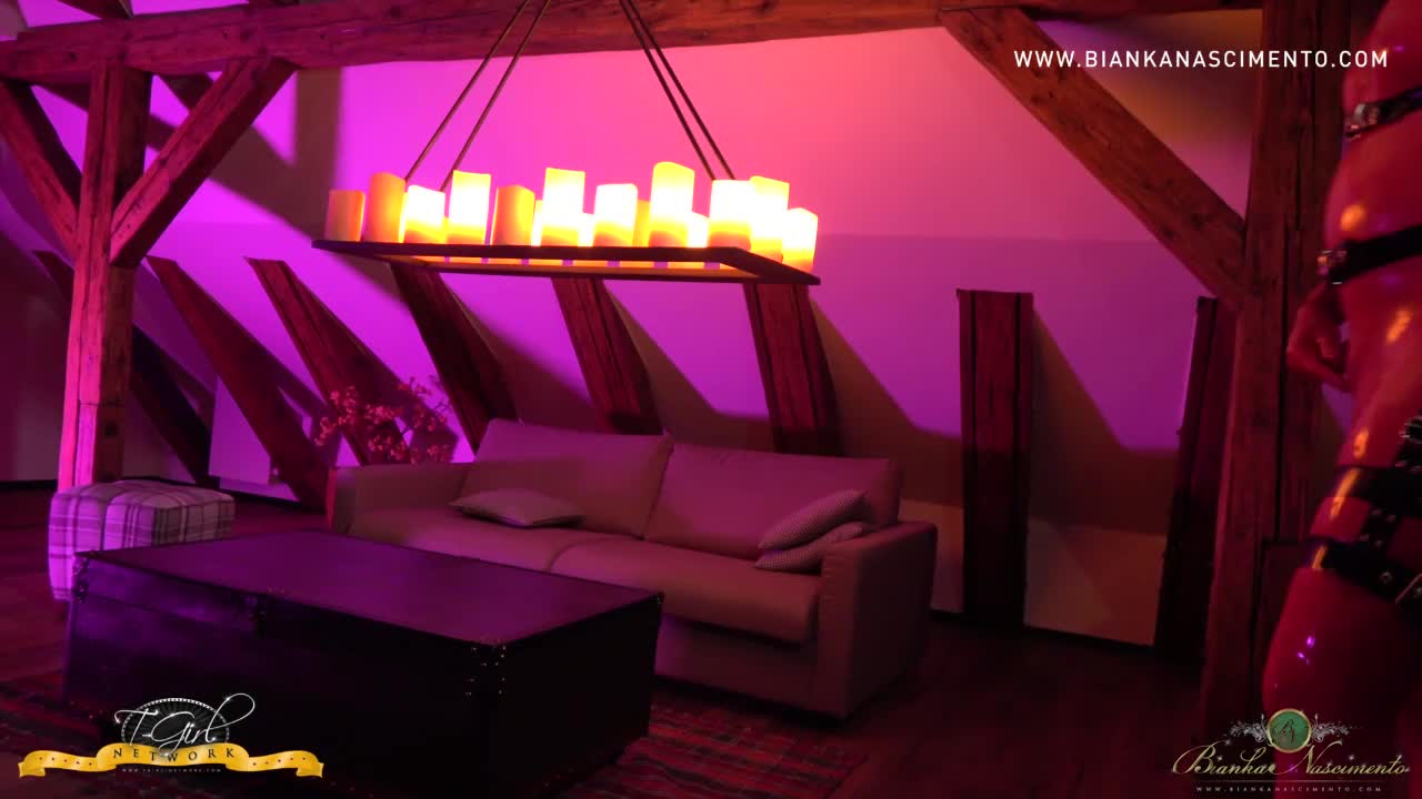 Watch Shemale in Red Latex is Ready to Dominate You Shemale Porn Videos | TranSexBig.