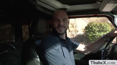 Skinny ts Claire Tenebrarumc hitch ride blowjobs drivers cock