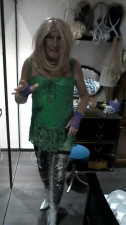 Green leather basque