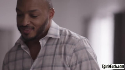 Tbabe Jenna Gargles sucks big black cock and interracial sex