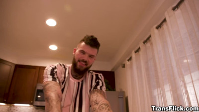 Two trans Erica Cherry and Gracie Jane sharing one huge cock