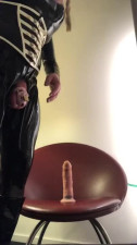 Angel-in-Latex Crossdresser Sissy Cum in Chastity