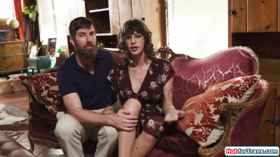 Tgirl stepmom Dahlia Crimson n stepdad handson sex education