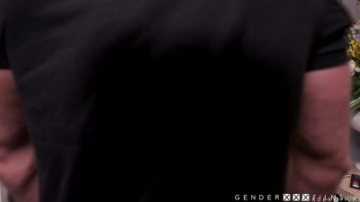 Insane shemale shemale male bareback threeway