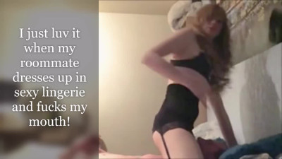 Crossdresser Gets a Nice Blowjob From His Boyfriend