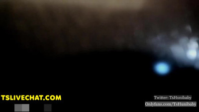 Blonde TGirl playing her cock