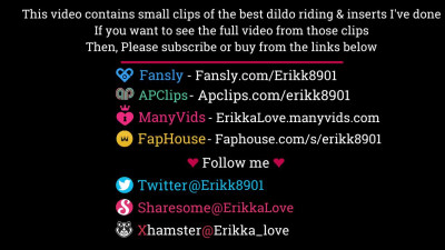 Dildo riding & Huge Insert Compilation
