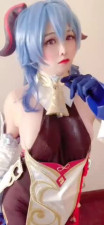 中国伪娘cos原神自慰