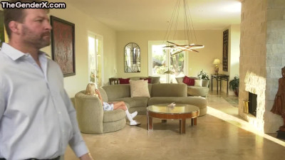 Heavy breasted TS rimmed and assfucked by TS loving neighbor