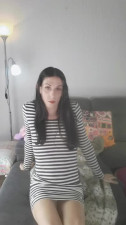 Amateur TS masturbates and eats own cum