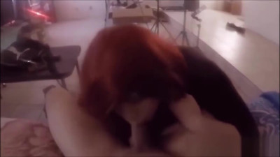 Redhead femboy fucked like a doggy POV