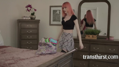 Hot Tranny Stepsister With Pink Hair