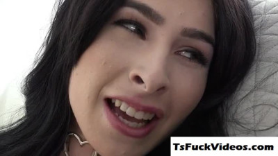 nasty chick wears strapon with fucked shemale
