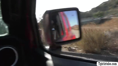 Tbabe hitchhiker rides strangers big cock as a thank you