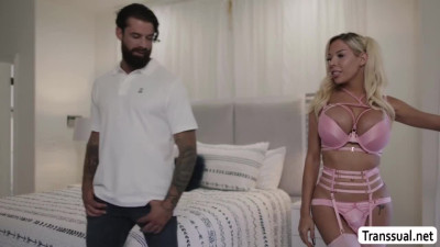 Spoiled Trans Woman seduces her stepbro to bang her wet ass