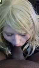 large femboy bitch sucking blackcock