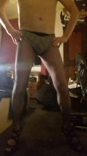 Hollyemidscd in sexy black fishnet pantyhose and slutty 4 inch stilettos, plays with herself