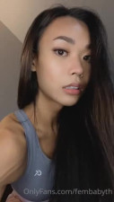 playing with her dick cum