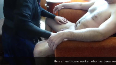 crossdressing tiffany luv drains a healthcare worker s