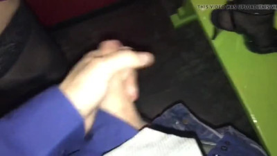 megalading over nylons in theater