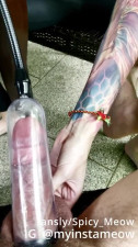 Homemade Spicy_Meow trans control guy's dick using vacuum pump and cum big shoot together