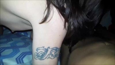 Insanely hot shemale takes bbc in her pale ass