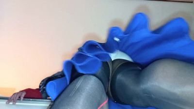 BlueGirl70 Sexy Blue Upskirt Moments