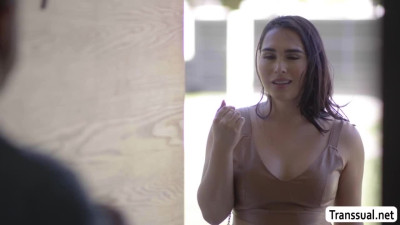 Busty Tbabe rimjob and analed her guy pervert neighbor