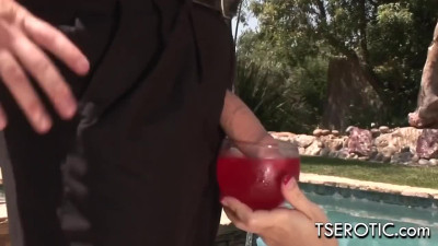 TS Girl Amy Daly Gets Fucked By A Pool