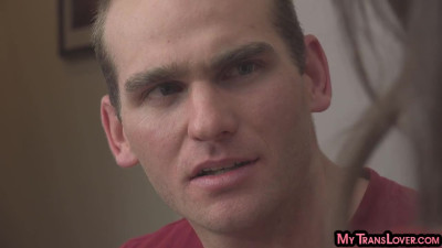 Latin trans busty tattoo MILF in lingerie enjoys anal action