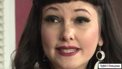 Trans babysitter Carmen Moore fucks her bfs stepmom in 3some