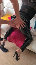Pussy toying for mature crossdresser