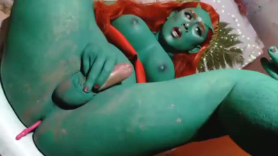 Red Haired Tranny With Green Body