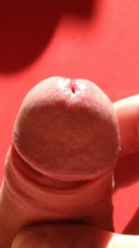 femboy cumshot foreskin small cock closeup